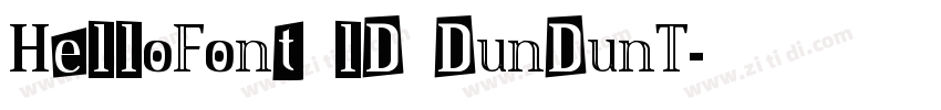 HelloFont lD DunDunT字体转换